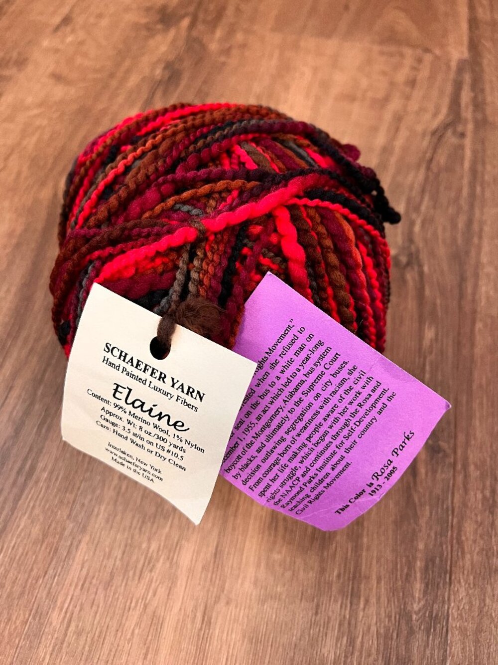 Schaefer Yarn Natural Fiber Chunky Merino Wool Yarn Red Variegated